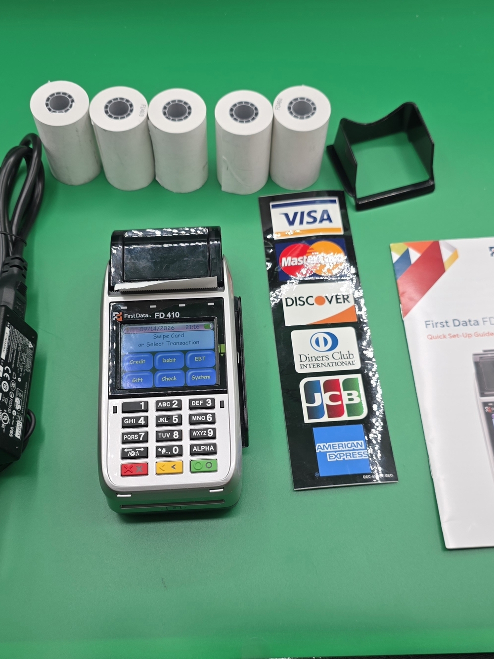 FD-410 Payment Terminal - Black and Silver
